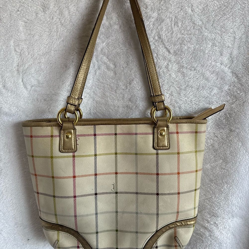 Coach Y2K Plaid Shoulder Bag with Matching Wristlet - Picture 6 of 16